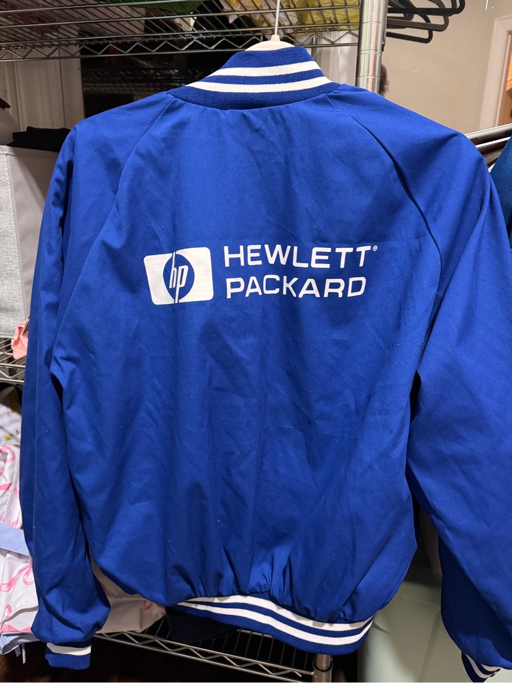 Vintage 1980’s HP Royal Blue & White Hewlett Packard Varsity Bomber Jacket